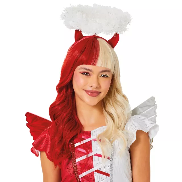 Kids Heat Resistant Angel Devil Split Wig