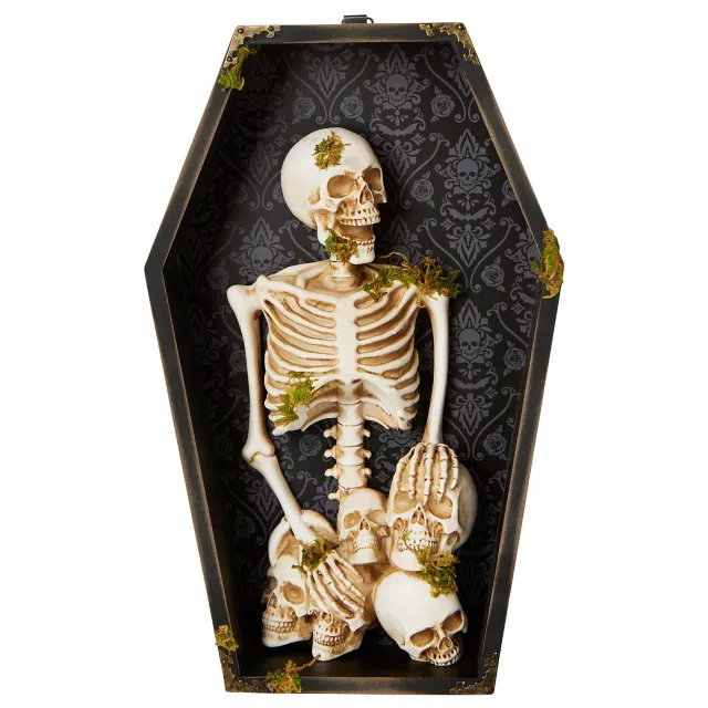 Gothic Noir Skeleton Coffin Sign