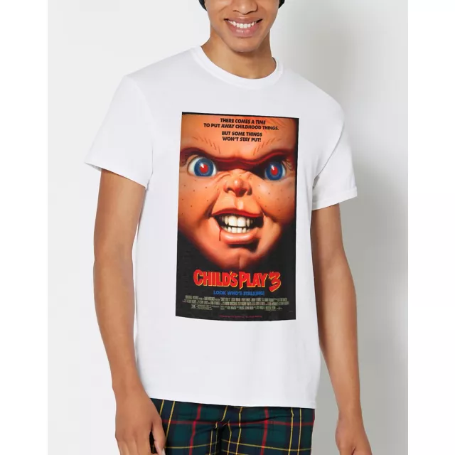 White Child's Play 3 Chucky T Shirt
