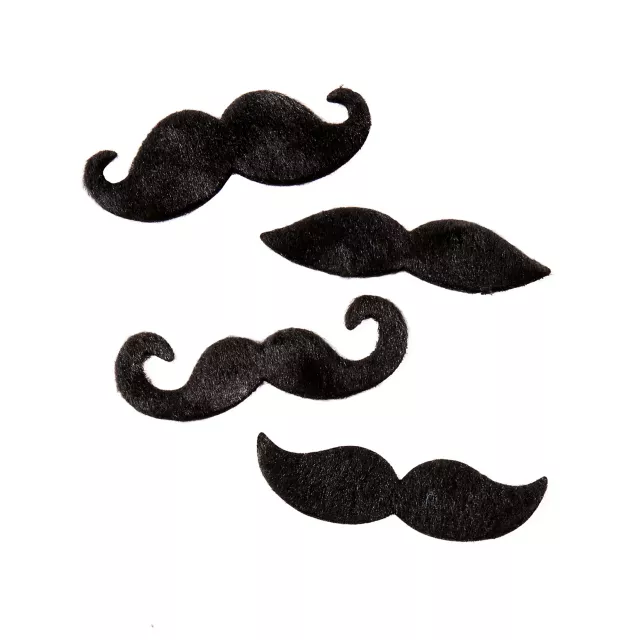 Black Adhesive Mustache 4 Pack