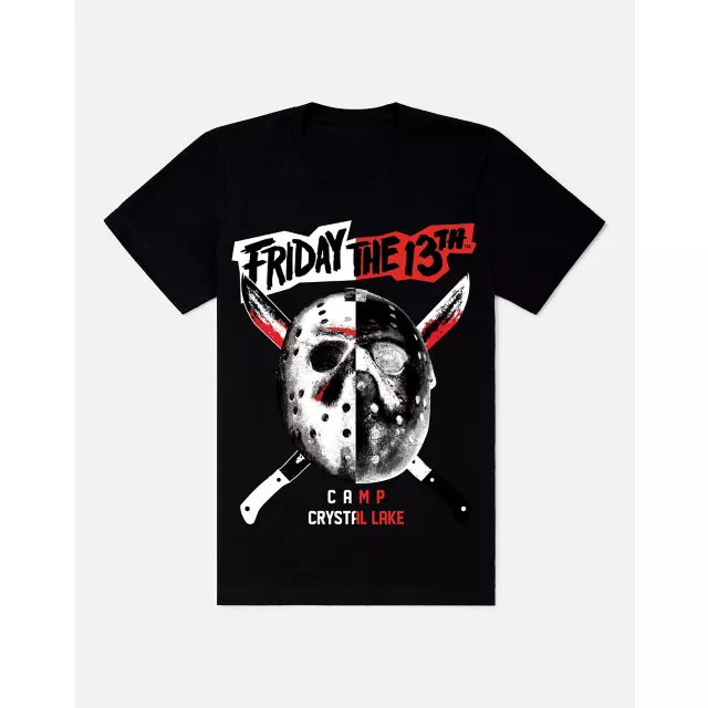Jason Voorhees Split Mask T Shirt - Friday the 13th