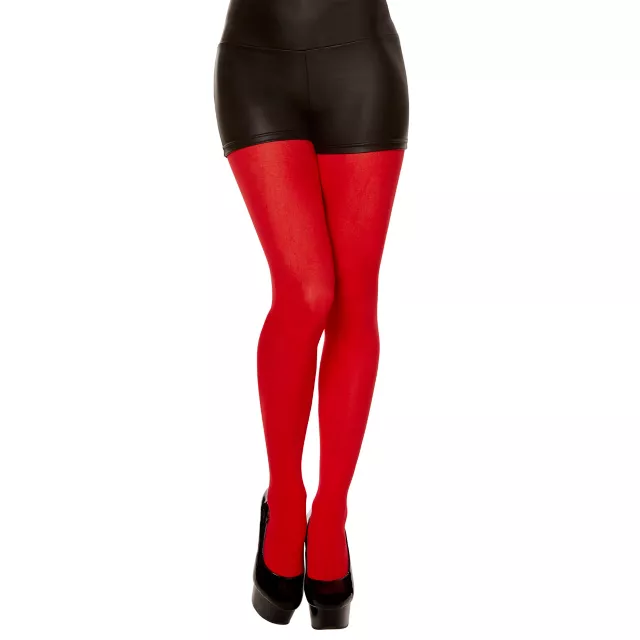 Red Opaque Tights