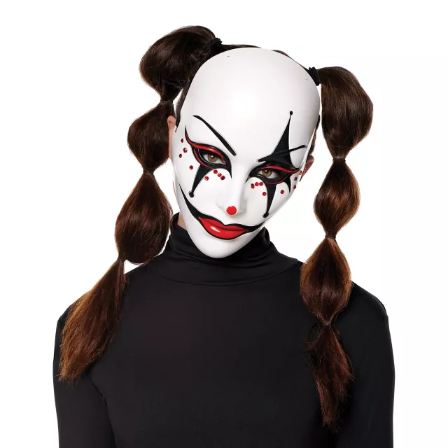 Scary Jester Half Mask