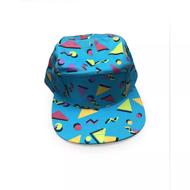'80s Geometric Print Snapback Hat