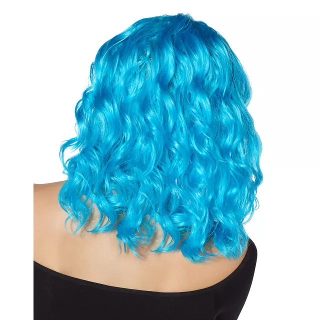 Blue Short Wavy Wig
