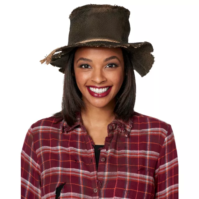 Burlap Scarecrow Hat