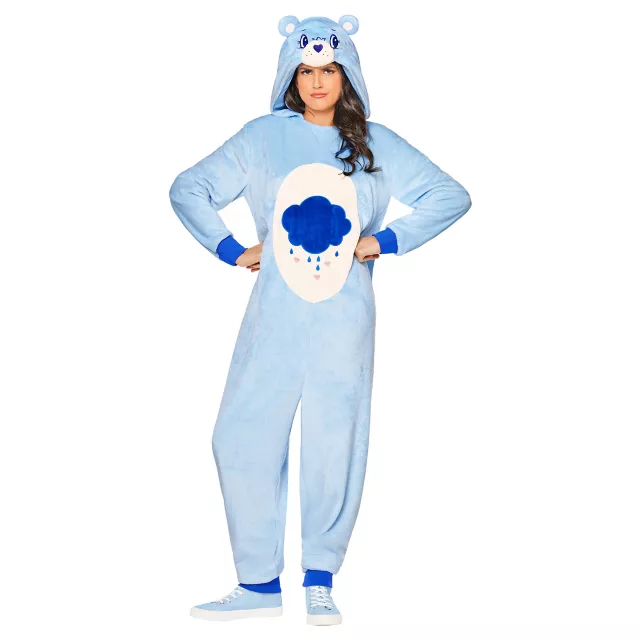 Adult Grumpy Bear Jumpsuit Costume - Care Bears