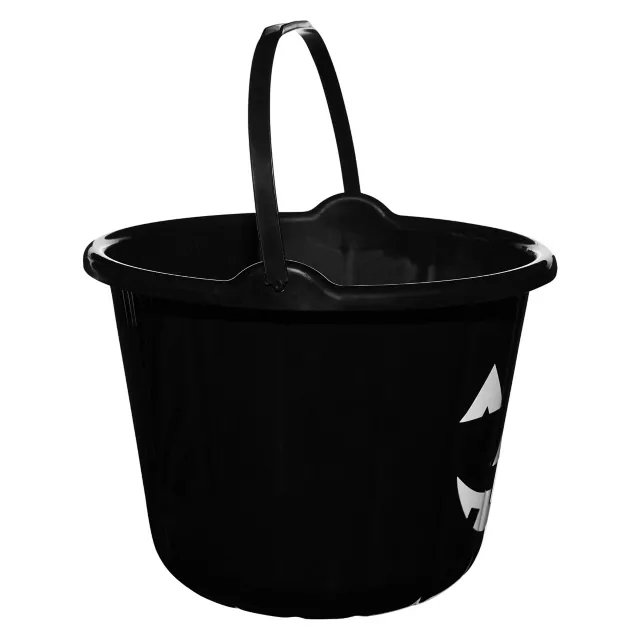 Glow in the Dark Black Pumpkin Treat Bucket