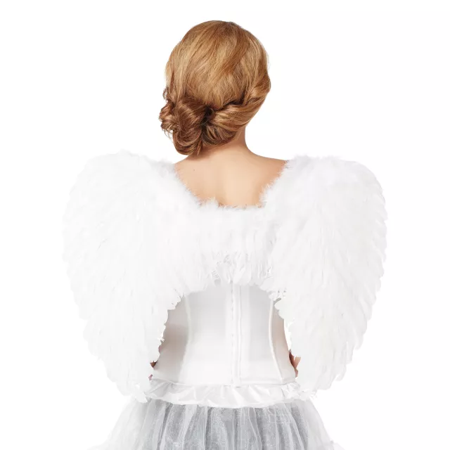 White Faux Feather Wings