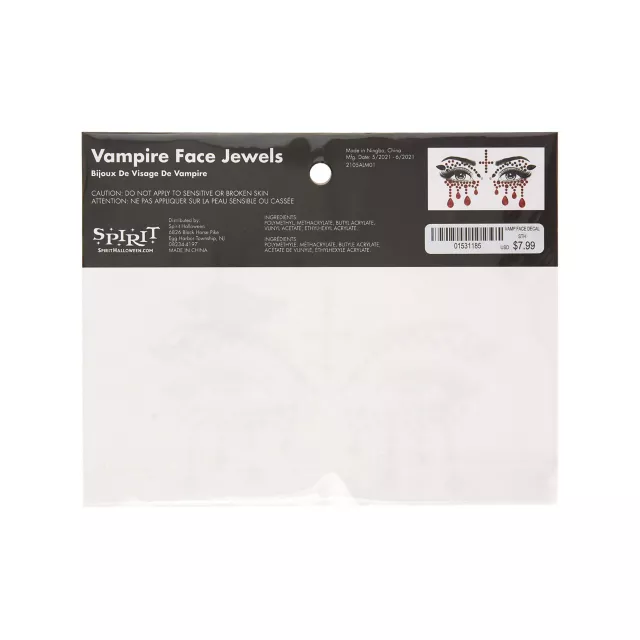 Jewel Vampire Face Decal