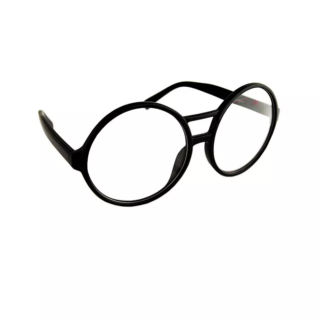 Black Round School Nerd Glasses