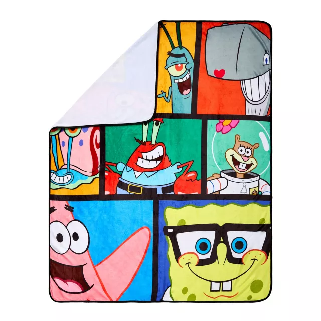 SpongeBob SquarePants Characters Grid Fleece Blanket