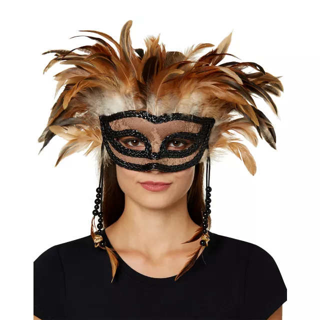 Witch Doctor Feather Eye Mask