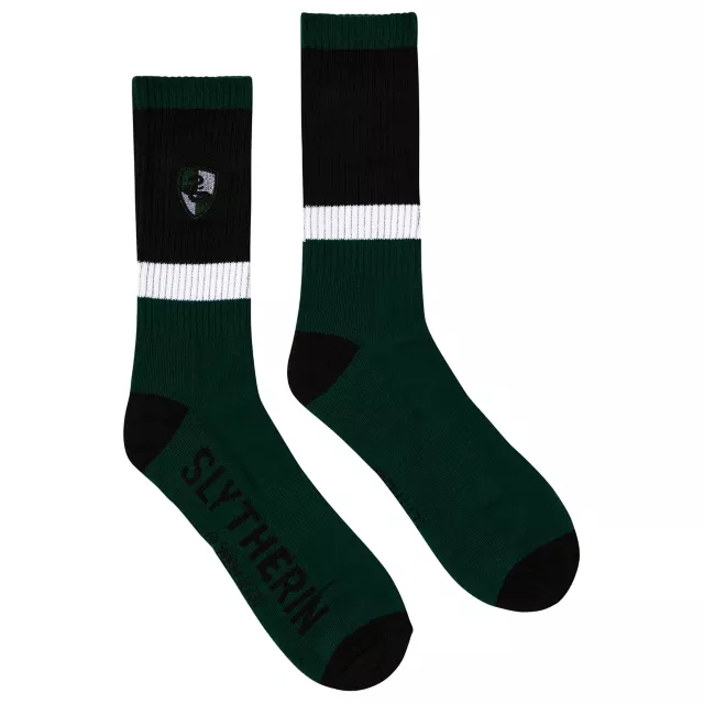 Slytherin Embroidered Crew Socks - Harry Potter