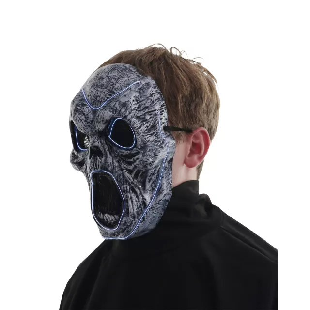 Light-Up EL Wire Wailing Spirit Half Mask