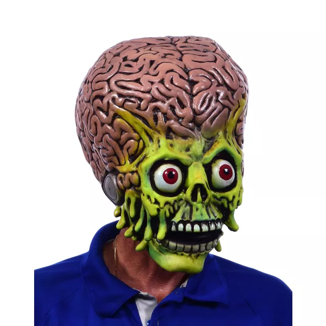 Martian Warrior Moving Mouth Full Mask - Mars Attacks!