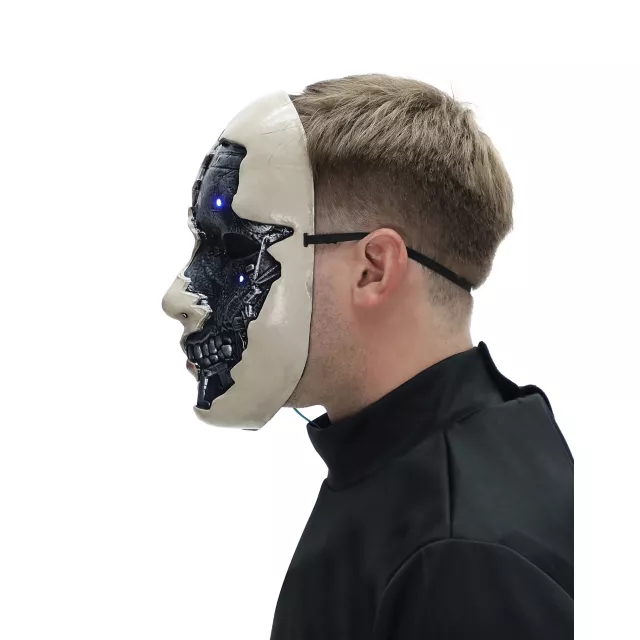 Light-Up Bot Half Mask