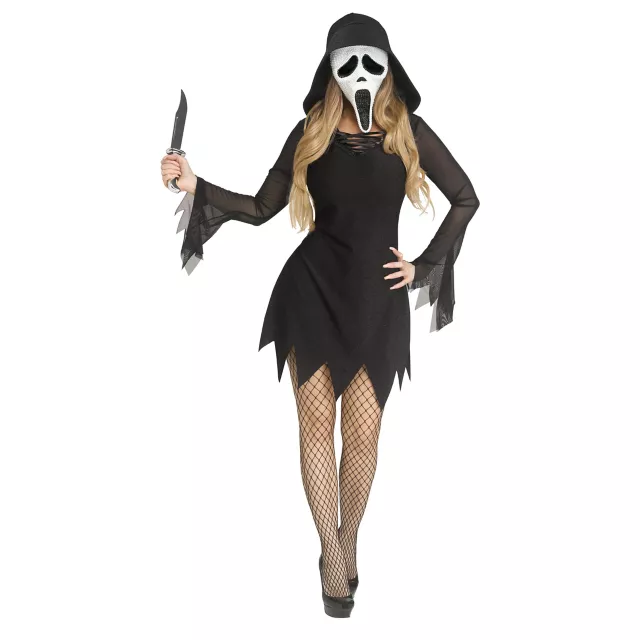 Adult Ghost Face Bling Dress Costume