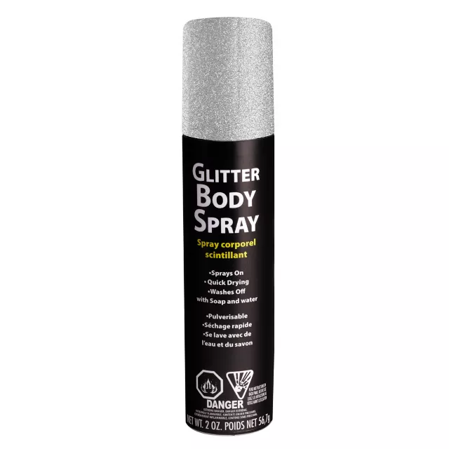 Silver Glitter Body Spray