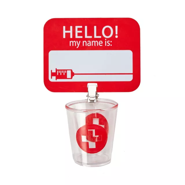Nurse Badge with Shot Glass
