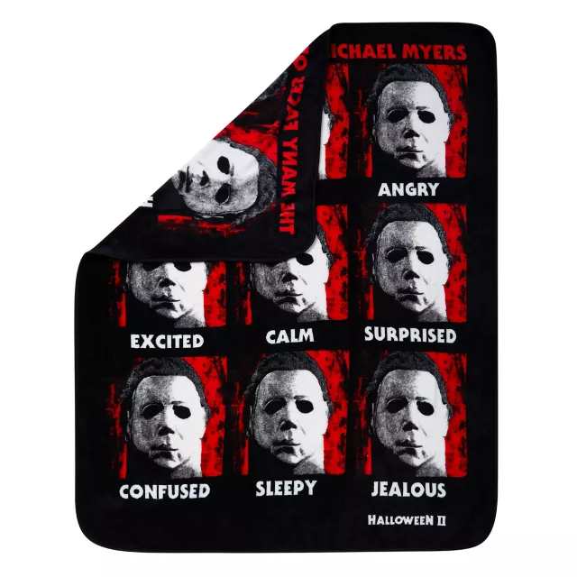 Faces of Michael Myers Fleece Blanket - Halloween