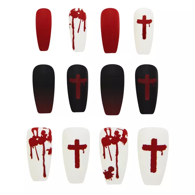 Bloody Cross Press On Nails