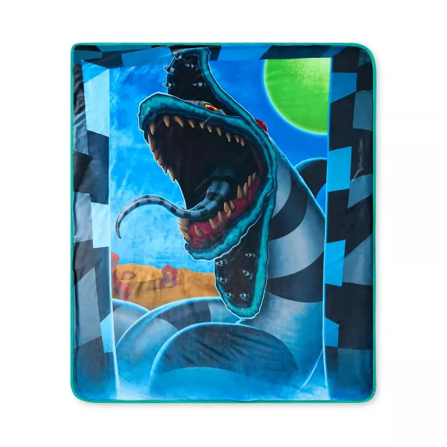 Beetlejuice Sandworm Reversible Fleece Blanket
