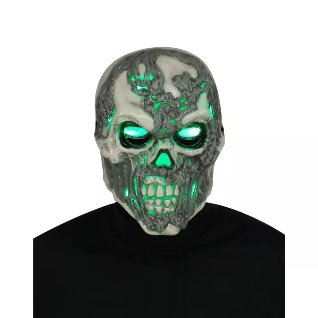 Light-Up LED Toxic Zombie Half Mask