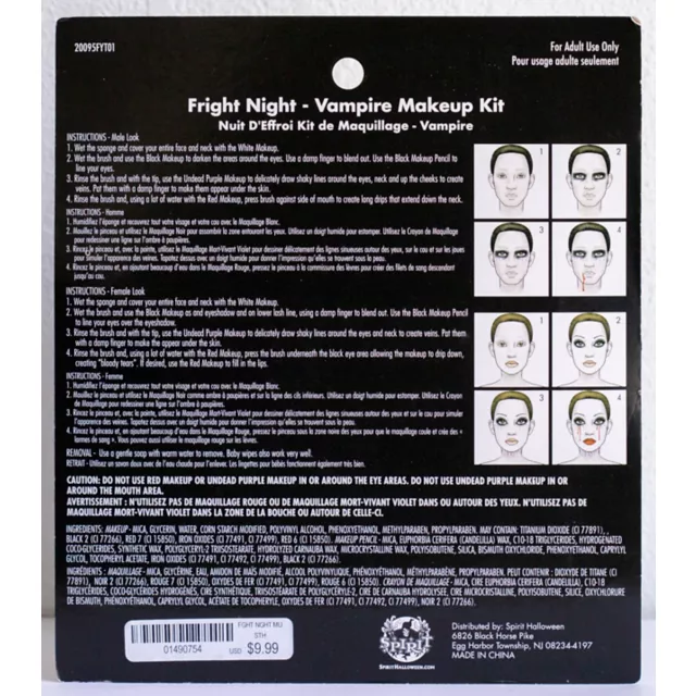 Fright Night Vampire Makeup Kit