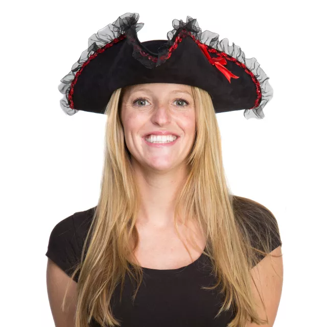 Black and Red Pirate Hat