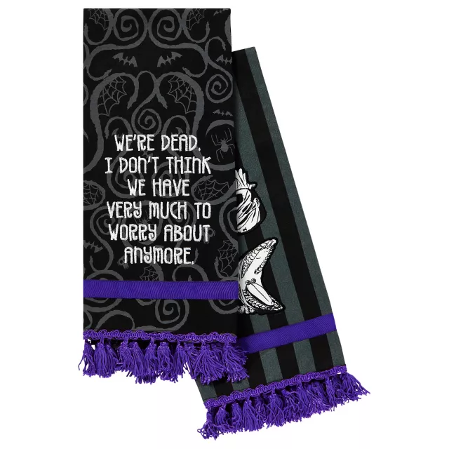 Adam and Barb Quote Dish Towel - Beetlejuice