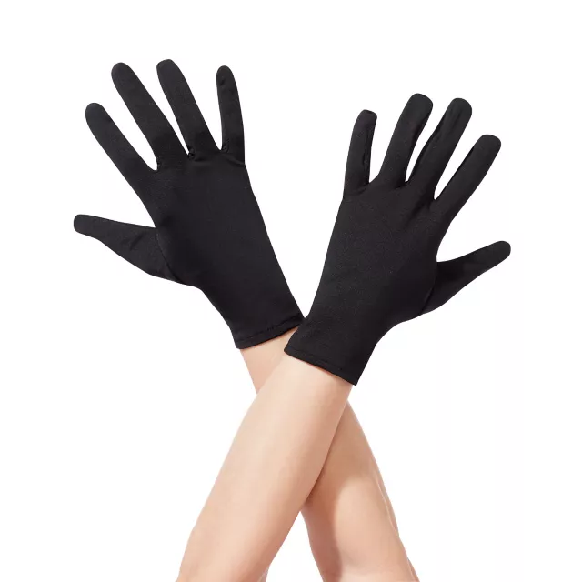 Short Black Gloves