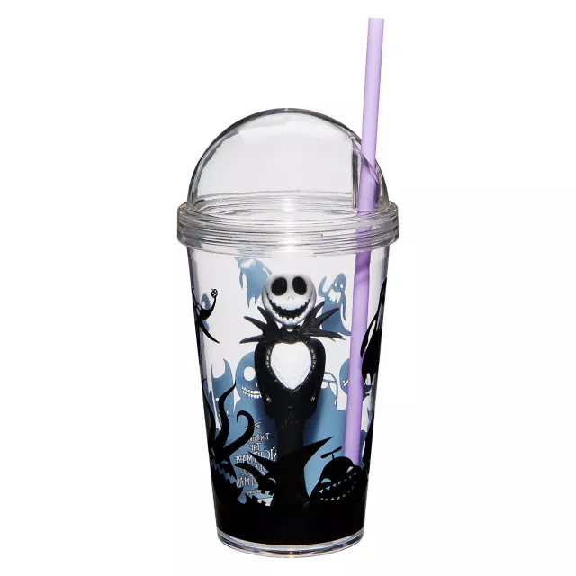 Jack Skellington Cup with Straw - Nightmare Before Christmas