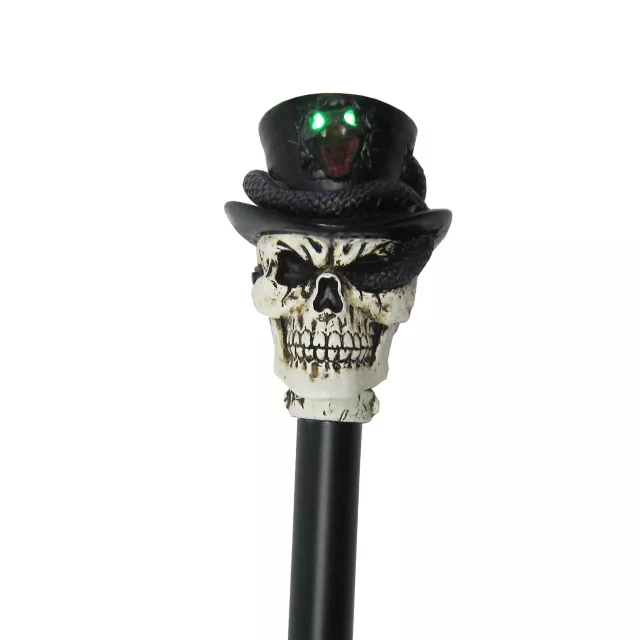 Light-Up Top Hat Skull Staff