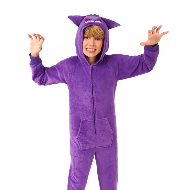 Kids Gengar Hooded Jumpsuit Costume - Pokémon