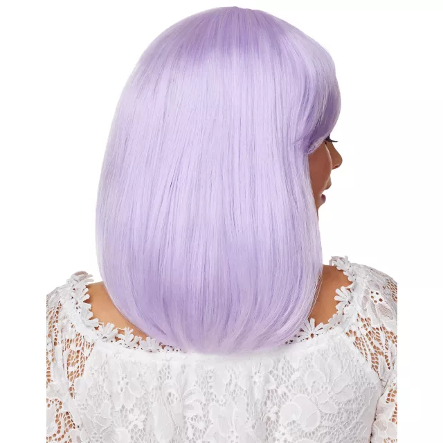 Side Bang Purple Pageboy Wig
