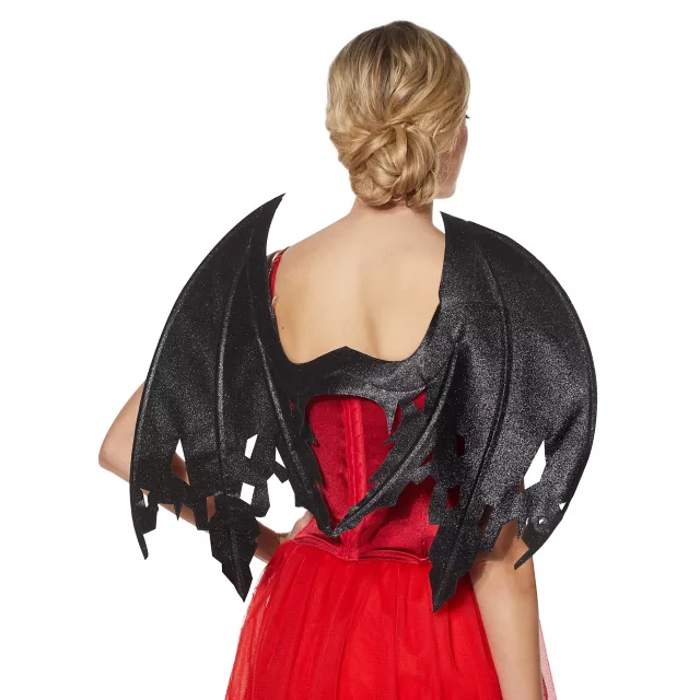 Black Glitter Devil Wings