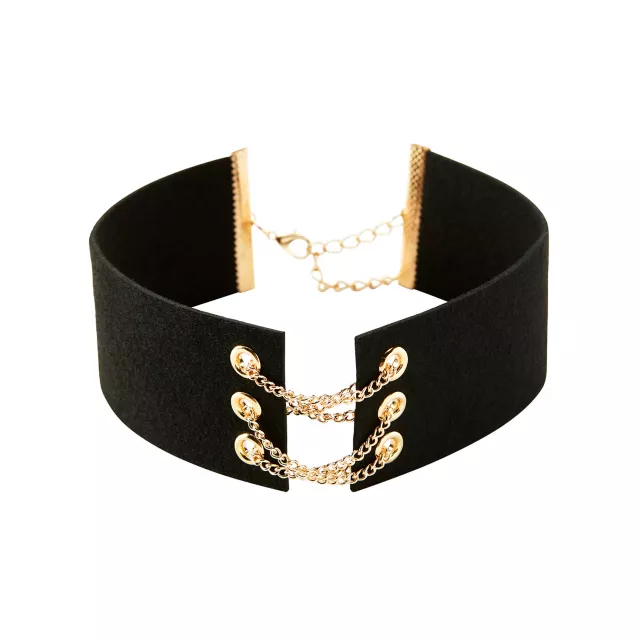 Lace Up Pirate Choker Necklace