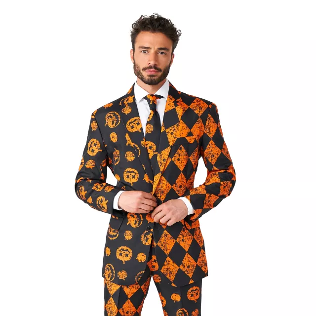 Adult Distressed Pumpkin Party Suit