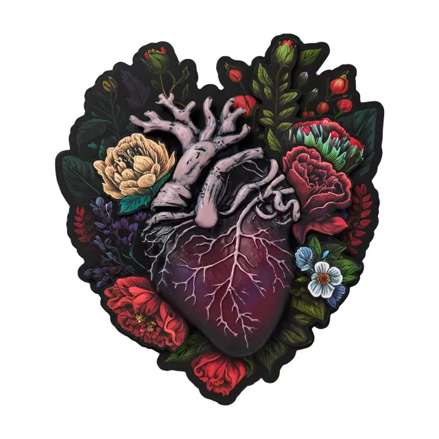 Floral Molded Heart Sign