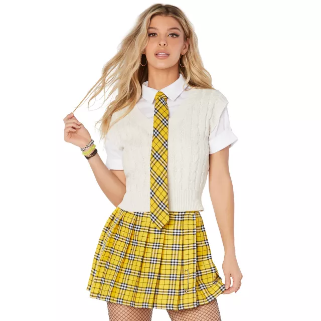 Yellow Plaid Schoolgirl Tie