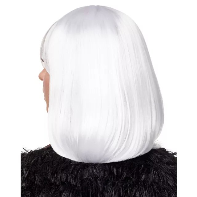 Side Bang White Pageboy Wig
