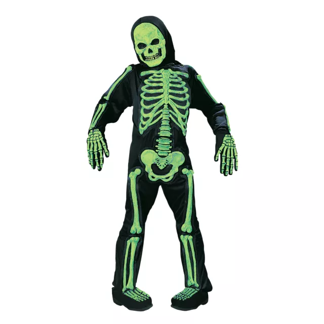 Kids Glow in the Dark Skelebones One Piece Costume