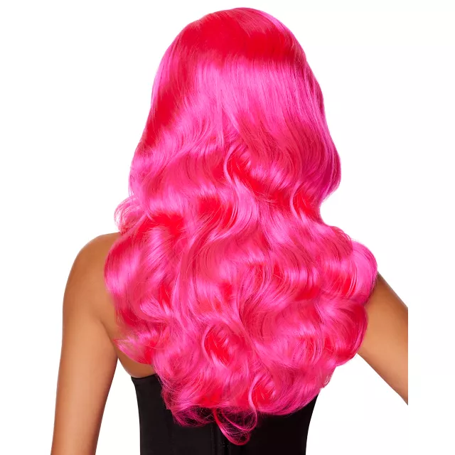 Hollywood Glam Curls Wig Pink