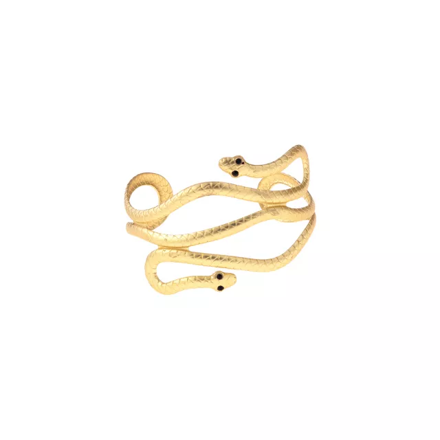 Goldtone Snake Cuff Bracelet