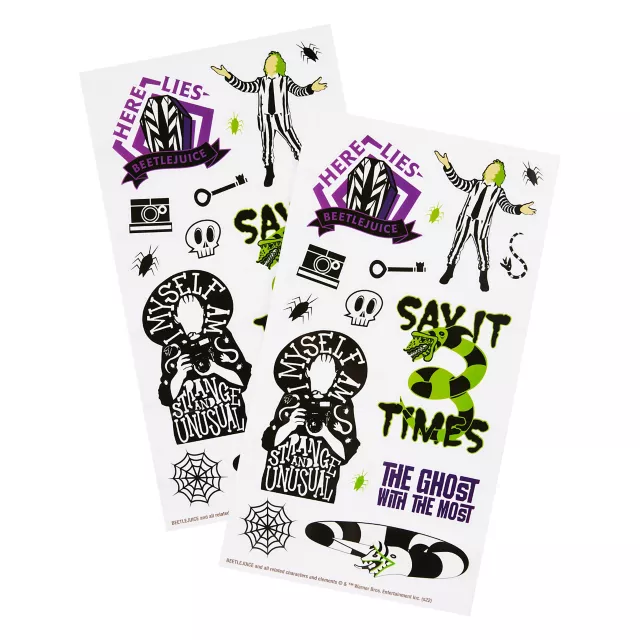 Beetlejuice Sandworm Water Bottle With Stickers - 32 oz.