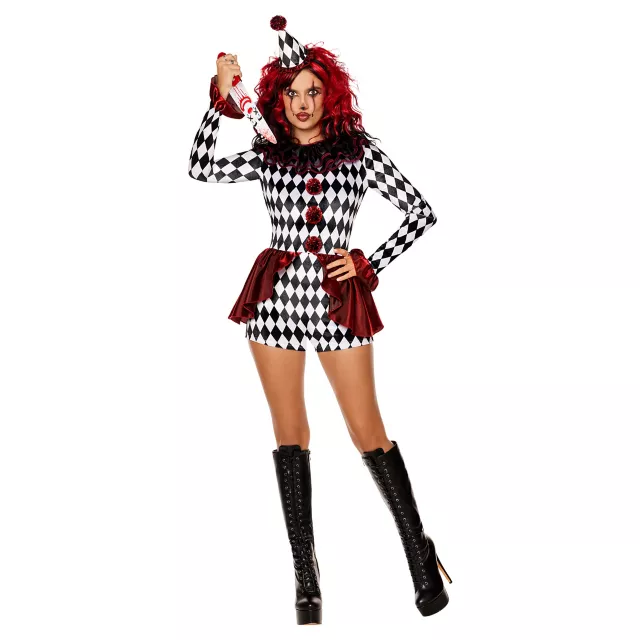 Adult Clown Romper Costume