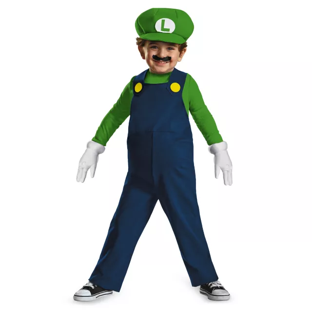 Toddler Luigi One Piece Costume - Super Mario Bros