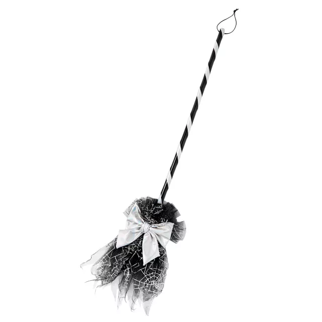 Deluxe Silver Witch Broom