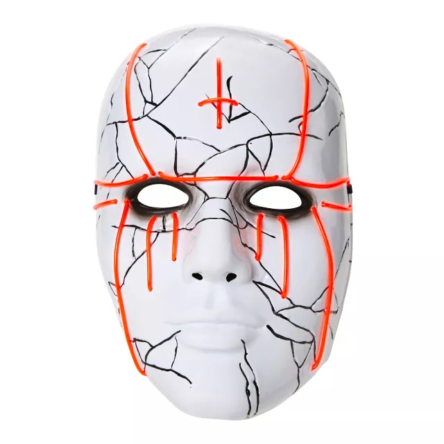 Light-Up EL Wire Evil Priest Half Mask
